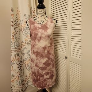 Old Navy Women’s Swing Dress Tie Dye Dusty Rose/Mauve Sleeveless Knee-length Lg